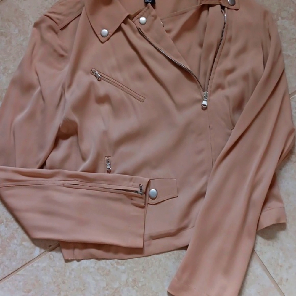 DKNY Blush Pink Bomber Jacket
